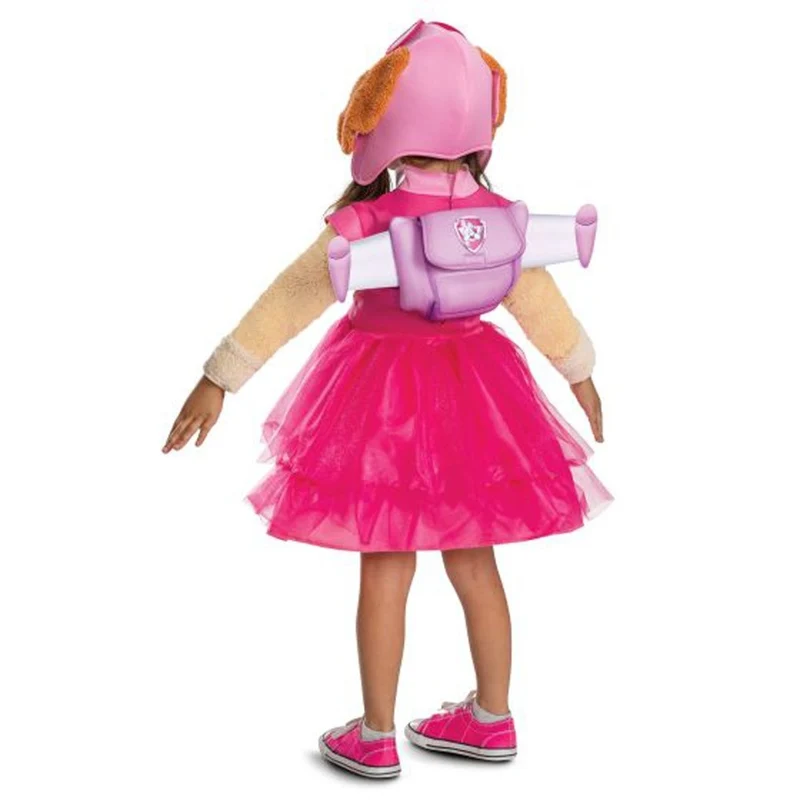 Skye Deluxe Costume for Toddlers, Paw Patrol, Dress with Pack and Headpiece