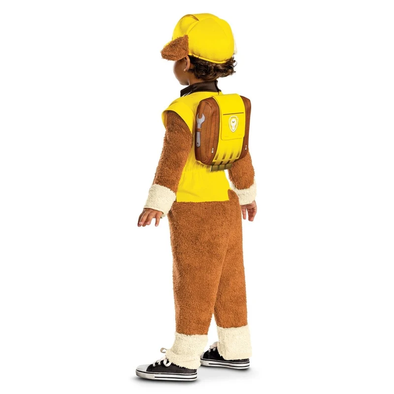 Rubble Deluxe Costume for Toddlers, Paw Patrol, Jumpsuit with Tail and Headpiece