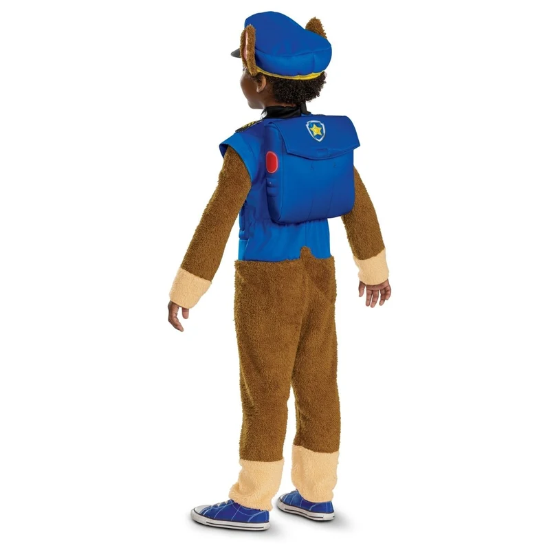 Chase Deluxe Costume for Toddlers, Paw Patrol, Jumpsuit with Tail and Headpiece