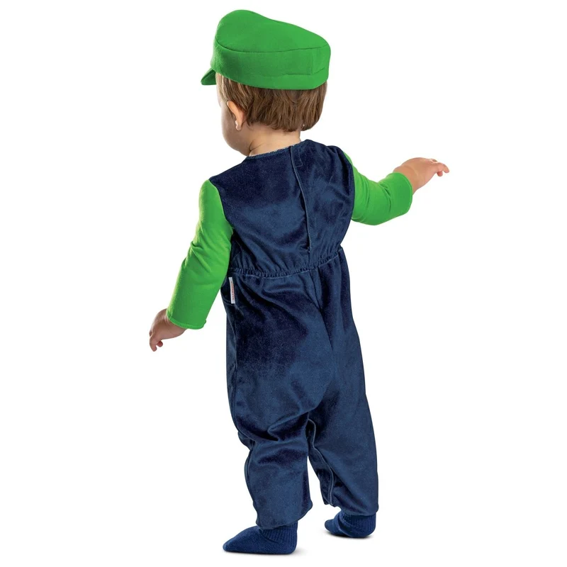 Luigi Posh Costume for Toddlers, Super Mario Bros, Jumpsuit and hat