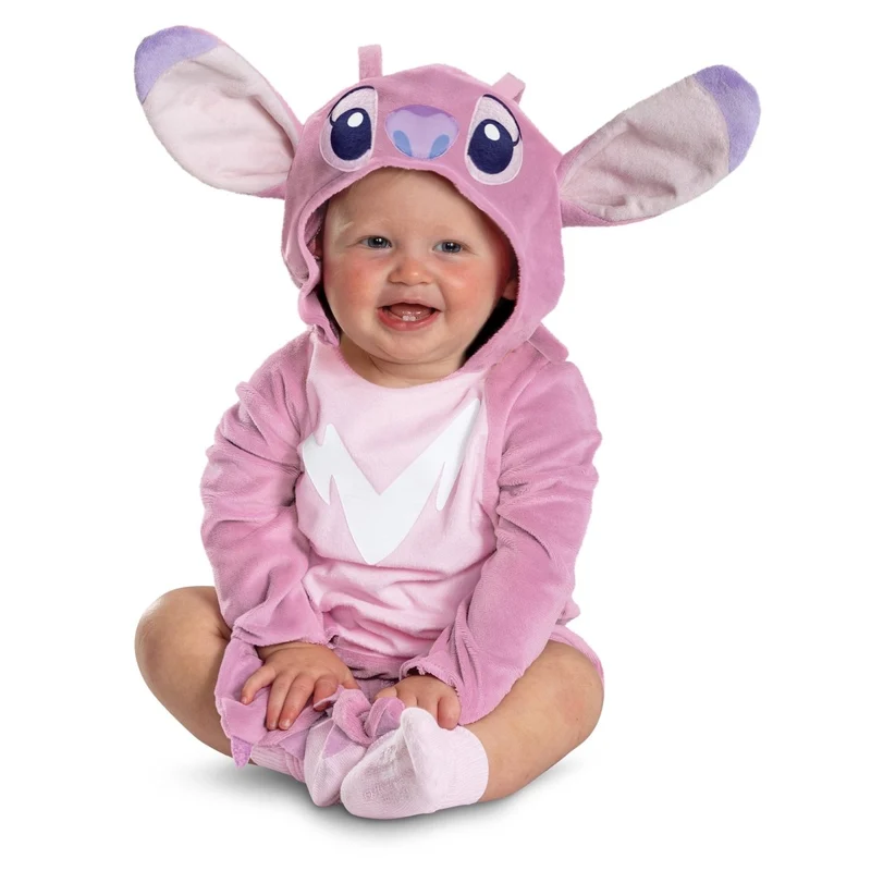 Angel Classic Costume for Toddlers, Disney Lilo & Stitch, Pink Jumpsuit with Headpiece