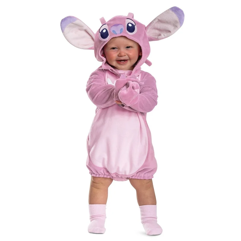 Angel Classic Costume for Toddlers, Disney Lilo & Stitch, Pink Jumpsuit with Headpiece