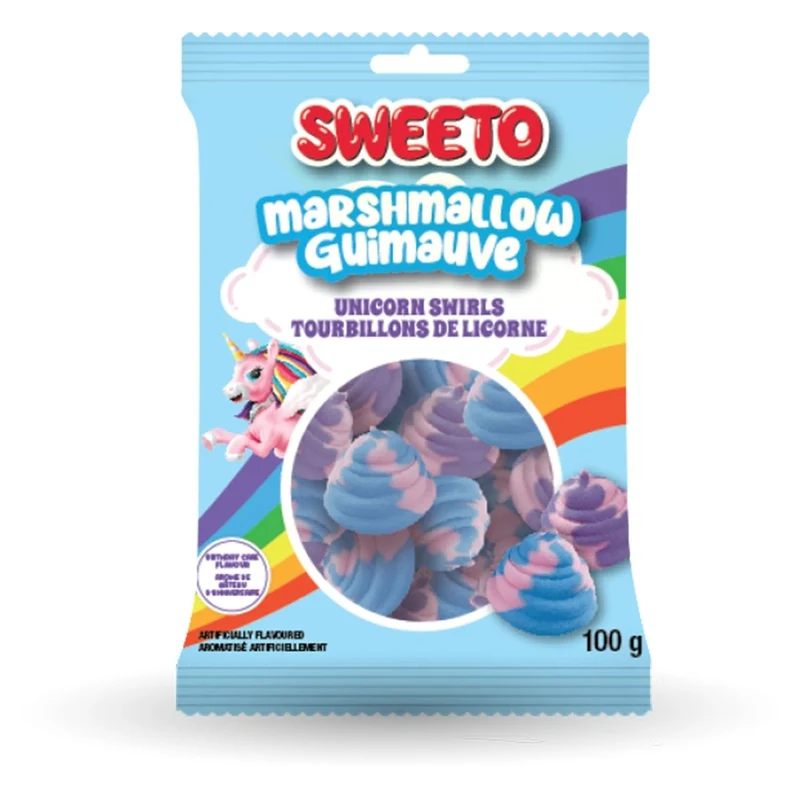 Sweeto Marshmallow Unicorn, 100g, 1 Count